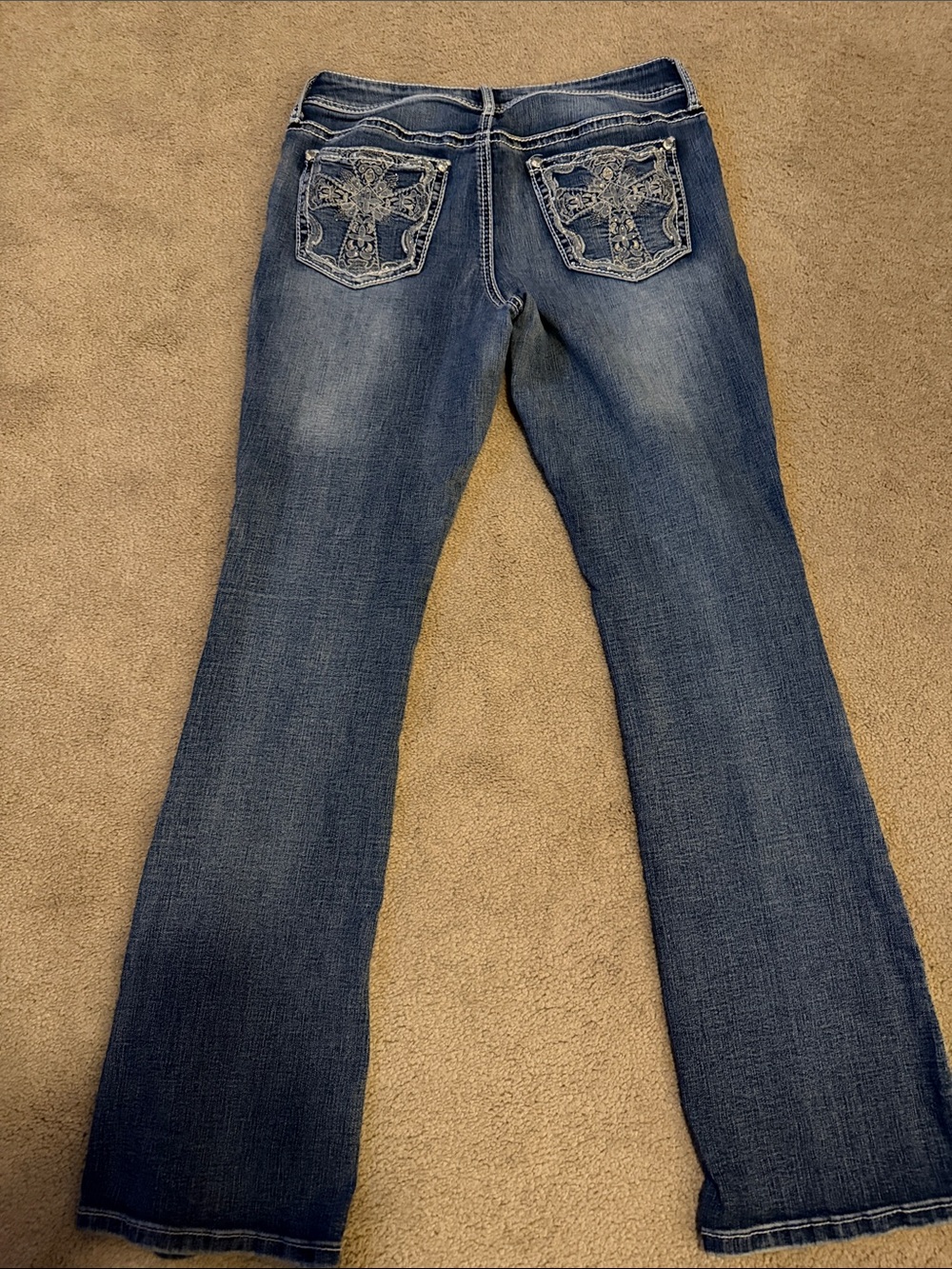 Apt. 9 Denim Embellished Bootcut Jeans-size 10, EUC